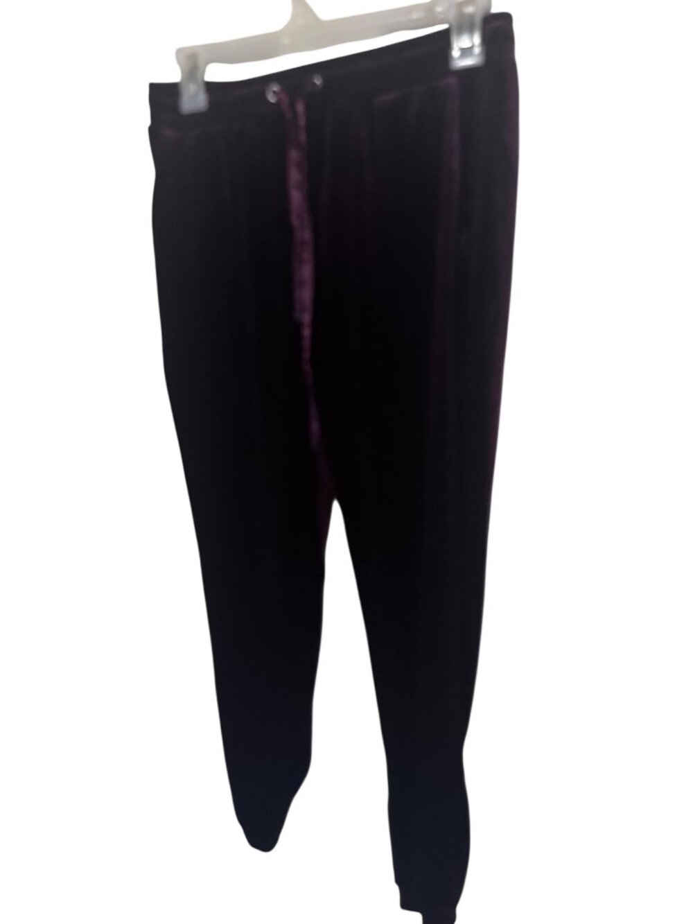 One by Chapter One burgundy crushed velvet pants size S/P